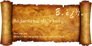 Bojarszky Írisz névjegykártya